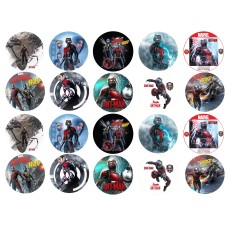 10850T Set 20cupcake toppers de vafa AntMan decupate la d5cm